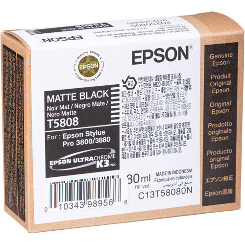 T58080N Matte Black UltraChrome K3 Ink 80ml for S3880