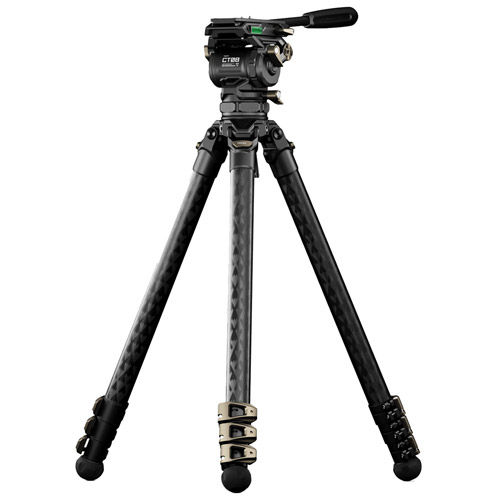 75mm Cine Fluid Head with 3-Stage Carbon Fiber Tripod Legs - Space Gray - 8KG