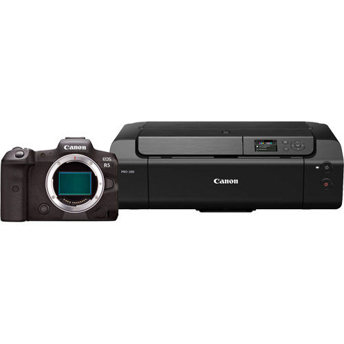 EOS R5 Full Frame Mirrorless Camera Body w/ PIXMA Pro 200 Printer
