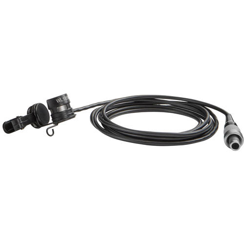 WL185m Low-Profile Cardioid Lavalier Microphone with LEMO 3-Pin Connector (Black)