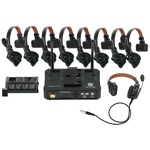 Solidcom C1 Pro-Hub8S ENC 9-Person Full-Duplex Wireless Intercom System with Hub (1.9 GHz)