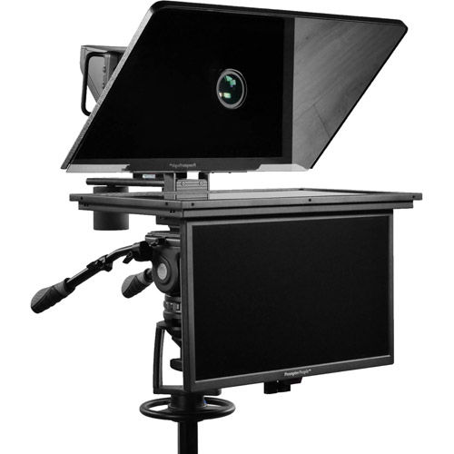 FLEX PLUS 16:9 LARGE FORMAT TALENT MONITOR TELEPROMPTER w/  24" 400 NIT &  21.5" Monitor