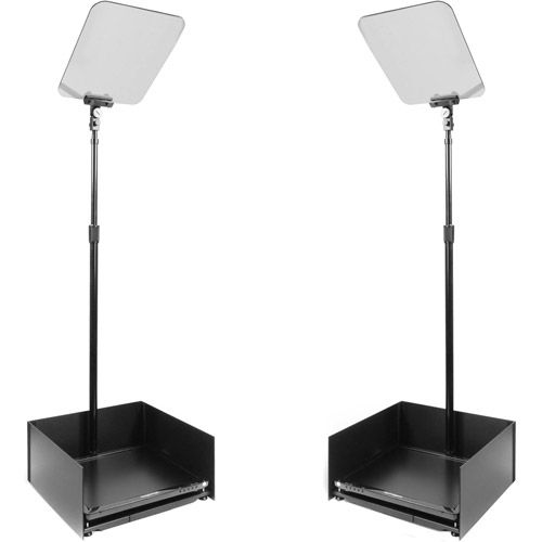 StagePro Presidential Teleprompter (Pair) Series (17" Bright Monitor Travel Kit with Flight Case)