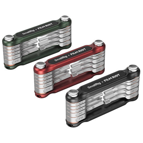 x FILM RIOT 10-in-1 Folding Wrench Set with Multiple Angle Positioning (Red)