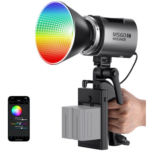 MS60C RGB LED Video Light Handheld Spotlight