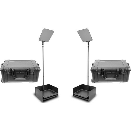 STAGEPRO Presidential Teleprompter Pair Series w/ Highbright 17" 1000 NIT Pro Monitor, Carbon Fiber