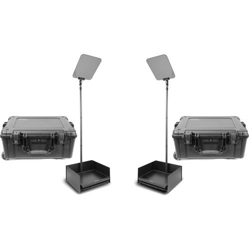 STAGEPRO Presidential Teleprompter Pair Series w/ Highbright 19" 1000 NIT Pro Monitor, Carbon Fiber