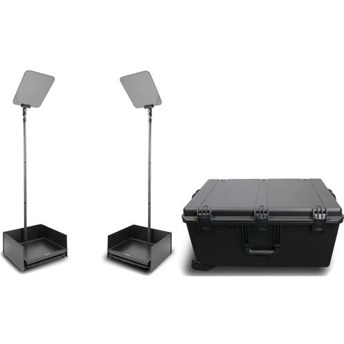 STAGEPRO Presidential Teleprompter Pair Series w/ Highbright 19" 1000 NIT Pro Monitor, Carbon Fiber