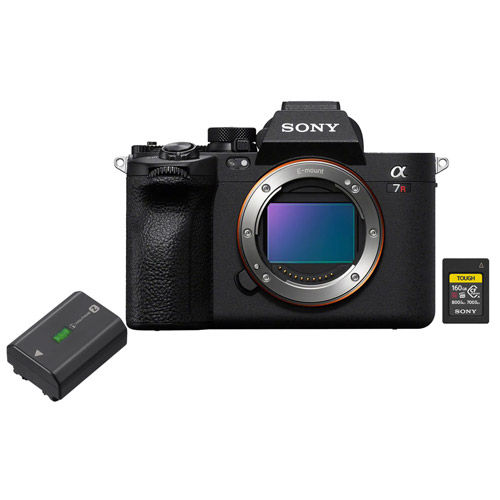 Alpha A7RV Mirrorless Body w/ NPFZ100 Battery & CEAG160T 160GB CFexpress Type A Card