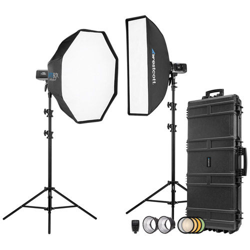 FJ400 II Strobe 2-Light Location Hard Case Kit with FJ-X3 S Wireless Trigger for Sony Cameras