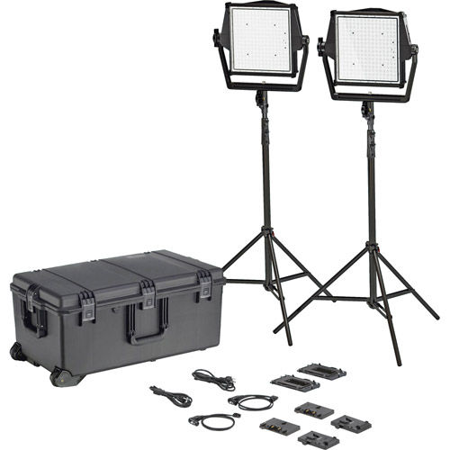 Astra IP 1x1 Traveler Duo Kit (2 Lights) with Gold and V-Mount Plates