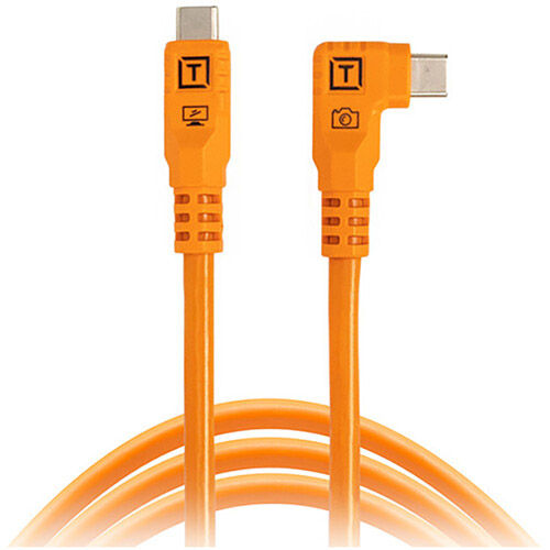 TetherPro Optima 10G USB-C Cable (6', High-Visibility, Right-Angle)