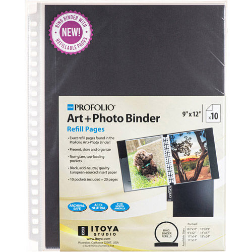 9" x 12" Refill Pages Art+Photo Multi-Ring Binder - Includes 10 Pockets