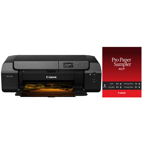 PIXMA PRO-200S 13" Wireless Inkjet Photo Printer w/ 8.5"x11" Pro Photo Paper Kit - 20 Sheets