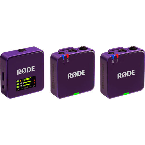 Wireless GO III (Gen 3) 2-Person Compact Digital Wireless Microphone System/Recorder 2.4 GHz,Purple
