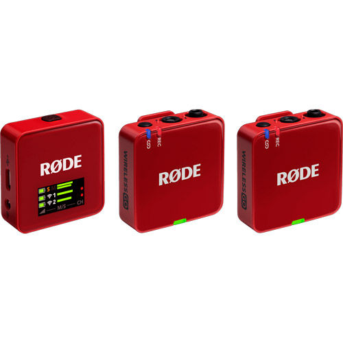 Wireless GO III (Gen 3) 2-Person Compact Digital Wireless Microphone System/Recorder 2.4 GHz, Red