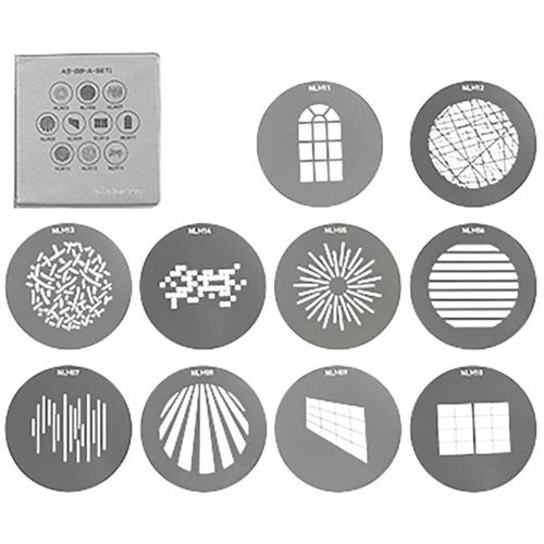 NL Mount Projection Attachment Gobo Set 1 (10-Pack)