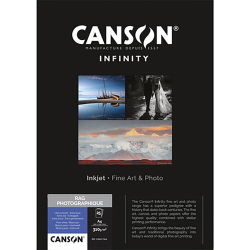 13x19 Rag Photographique II  210gsm Paper 25 Sheets