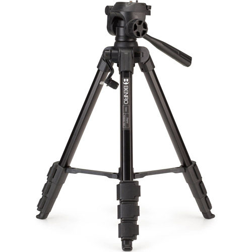 T880EX Digital Aluminum Tripod with 3-Way Pan/Tilt Head