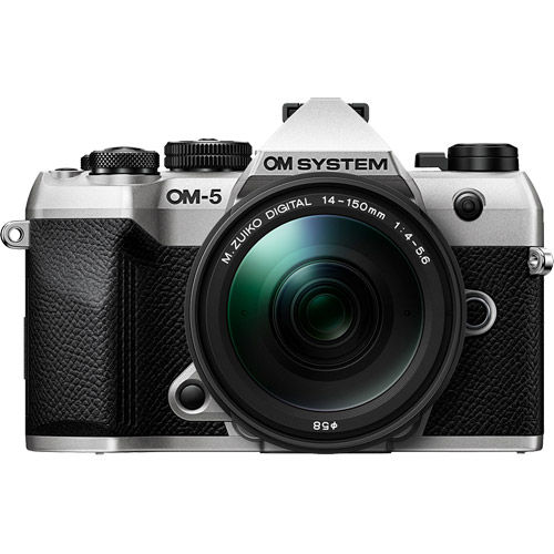 OM-5 Mark II Mirrorless Kit, Silver w/ M.Zuiko Digital 14-150mm f/4.0-5.6 II Lens