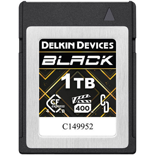 1TB BLACK CFexpress Type B 4.0 Memory Card 3630MB/s read & 3130MB/s write speeds