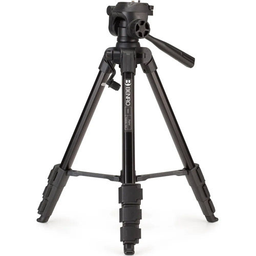 Digital Tripod - 4 Section Aluminum Legs with 3-Way Pan/Tilt + Verticle Postion Head