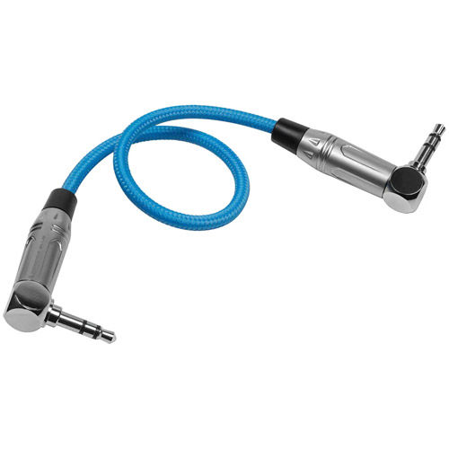 Coiled Right-Angle High-Speed HDMI Cable (Blue, 12 to 24")
