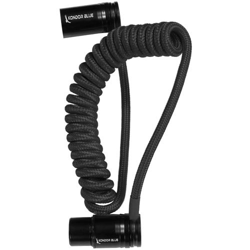 12-24" Coiled Low Profile Right Angle XLR Cable (Raven Black)