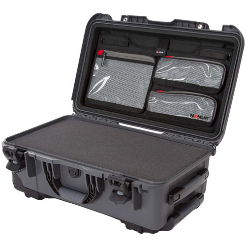 935 Wheeled Waterproof Hard Case with Lid Organizer and Cubed Foam (28.5L, Graphite)