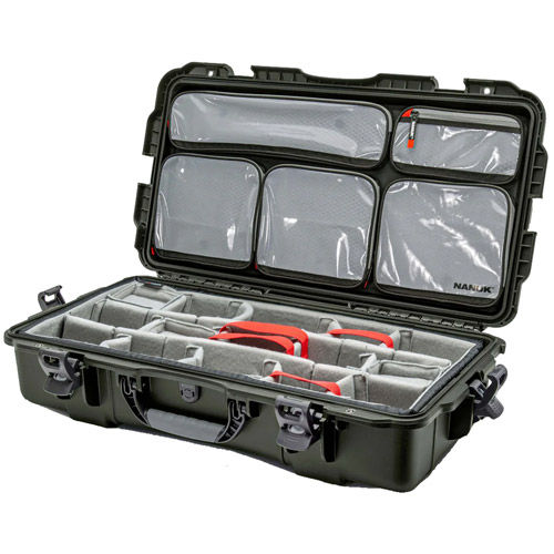 980 Case w/ Lid Organizer and Padded Divider - Olive