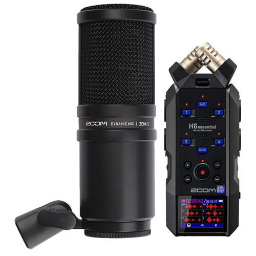 H6essential 6-Track 32-Bit Float Portable Audio Recorder Bundle with ZDM-1 Microphone