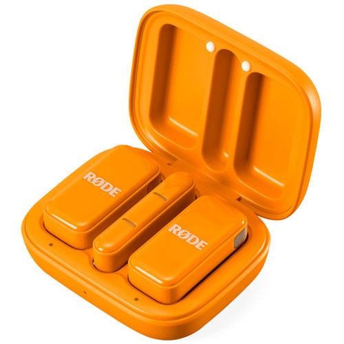 Wireless Micro - 2-Person Ultracompact Microphone System with USB-C Connector (2.4 GHz, Orange)