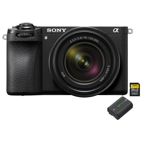 Alpha A6700 Mirrorless Kit w/ 18-135mm OSS Lens w/ NPFZ100 Battery & TOUGH-M 256GB Card