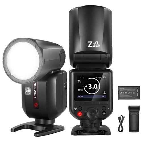 Z2PRO-F 2.4G TTL Round Head Flash Speedlite Compat