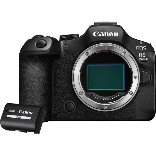R6 Mark III Mirrorless Camera with LP-E6P Battery
