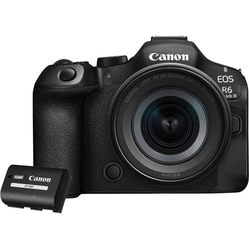 R6 Mark III Mirrorless Camera w/RF 24-105mm f4-7.1  IS STM with LP-E6P Battery