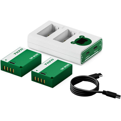 NP-W126S Dual Channel Charger and 2 Battery Kit (Forest Green)