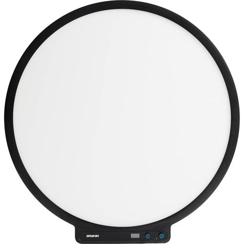 Verge Max Bi-Color Round LED Light Panel (Charcoal) with Desk Stand