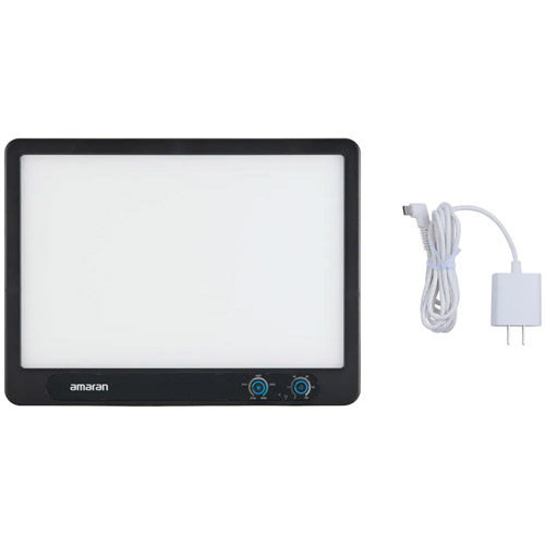 Verge Bi-Color LED Light Panel (Charcoal) with Desk Stand