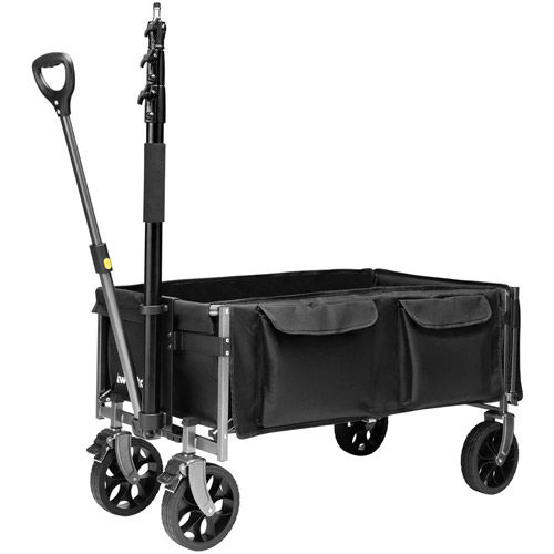 Photography Wagon - Rolling Gear Cart with Light Stand