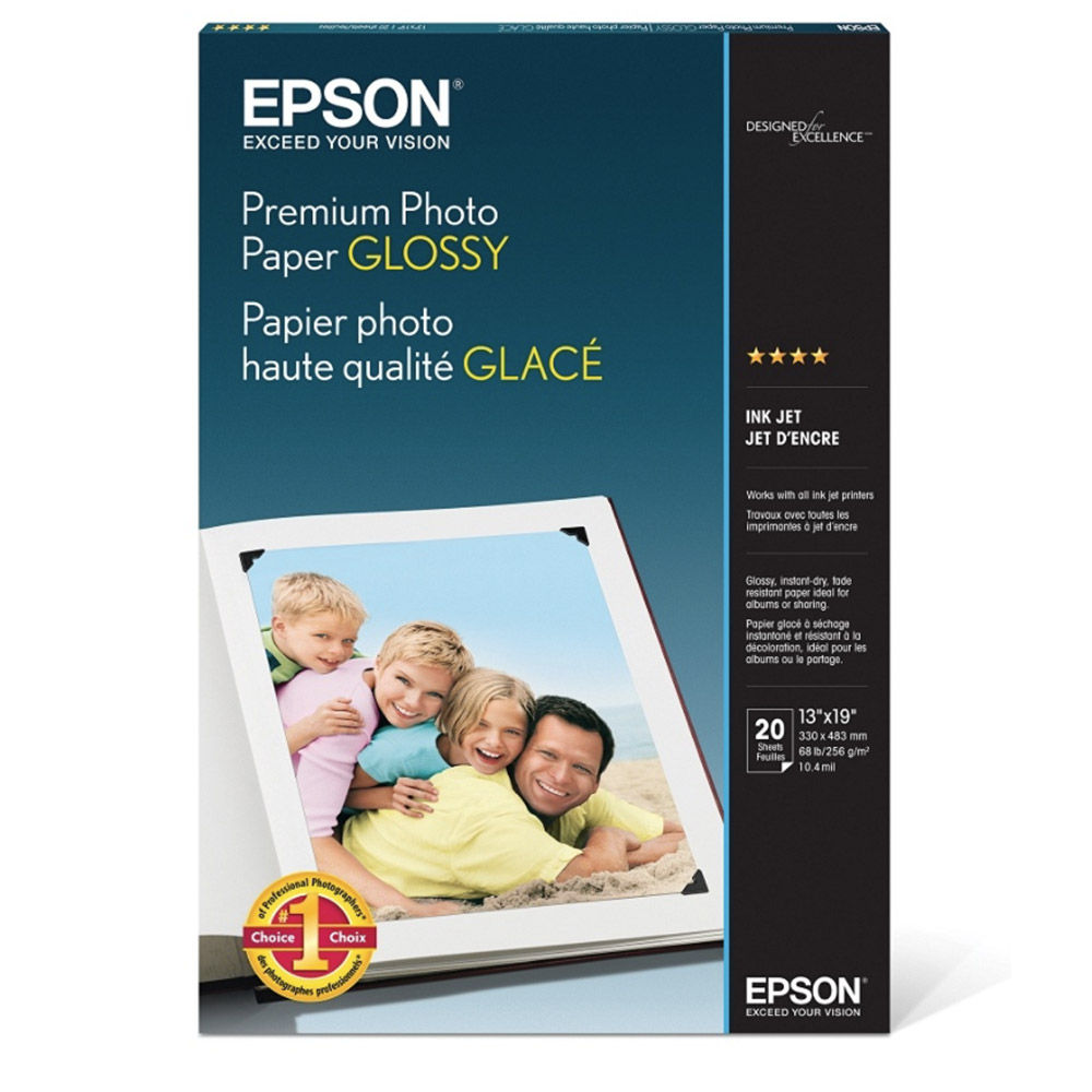 Epson 13"x19" Premium Glossy Photo Paper 20 Sheets S041289 Glossy