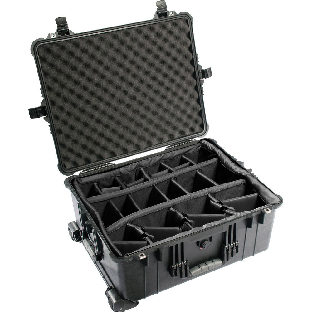 Pelican 1614 Case with Dividers - Black 1610-024-110 Hard Shell