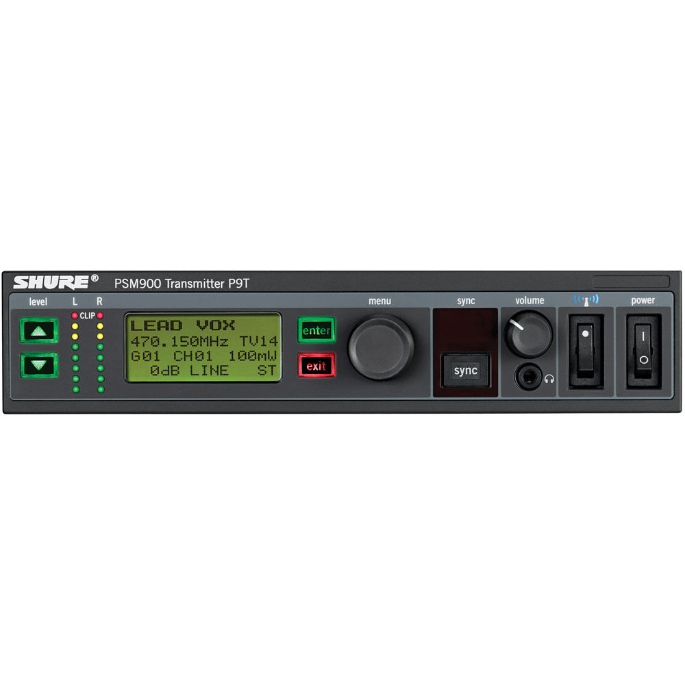 Shure P9T Wireless Transmitter for PSM900 (G6: 470-506MHz) P9T-G6