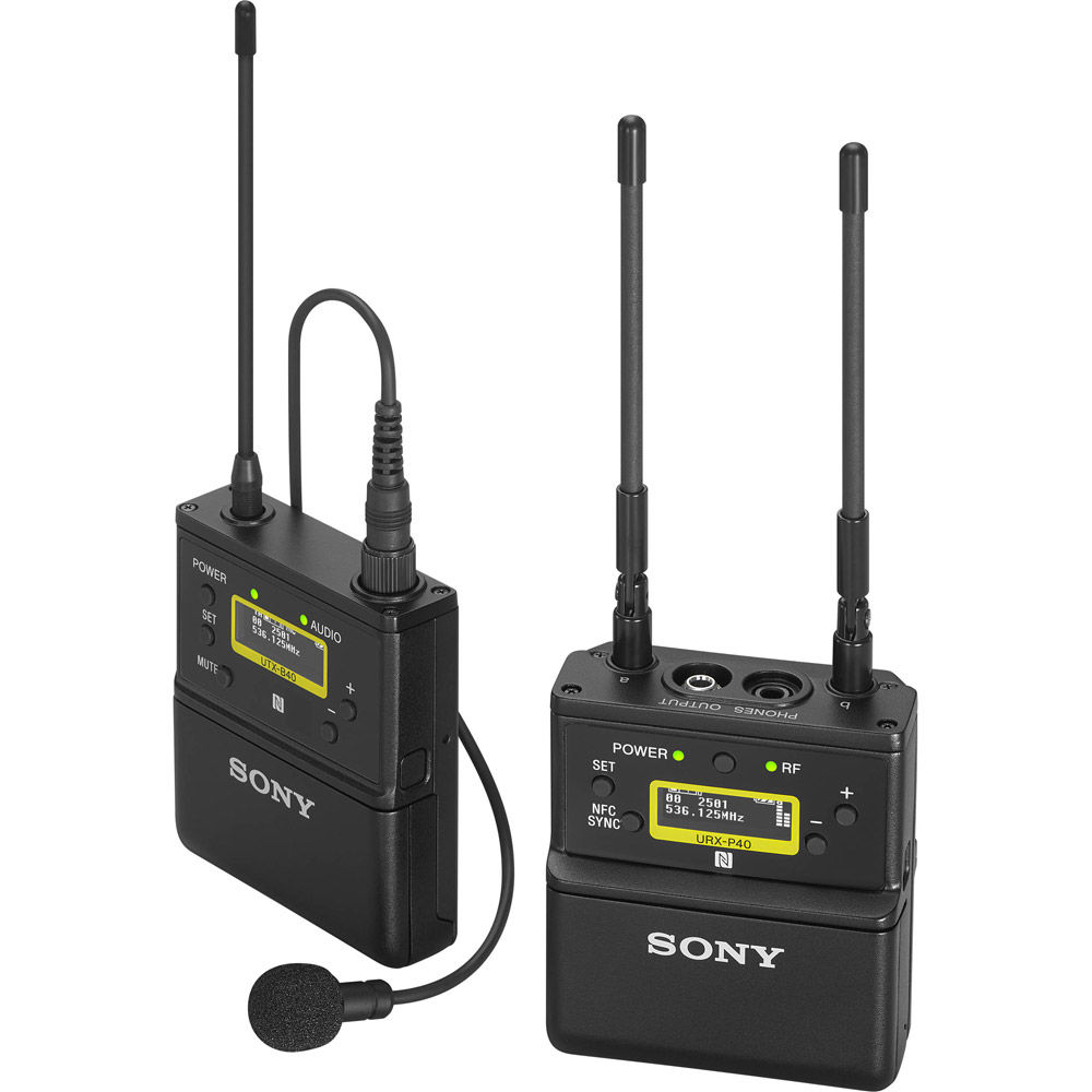 Sony UWP-D21/14 Bodypack, Lav Mic, and 1 Channel Receiver Kit UTX-B40,  URX-P40, ECM-V1BMP
