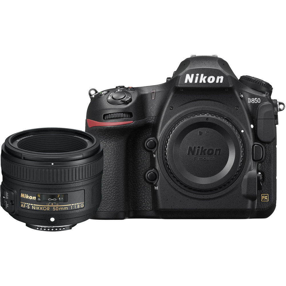 Nikon D850 Body w/ AF-S NIKKOR 50mm f/1.8 G Lens DSLR