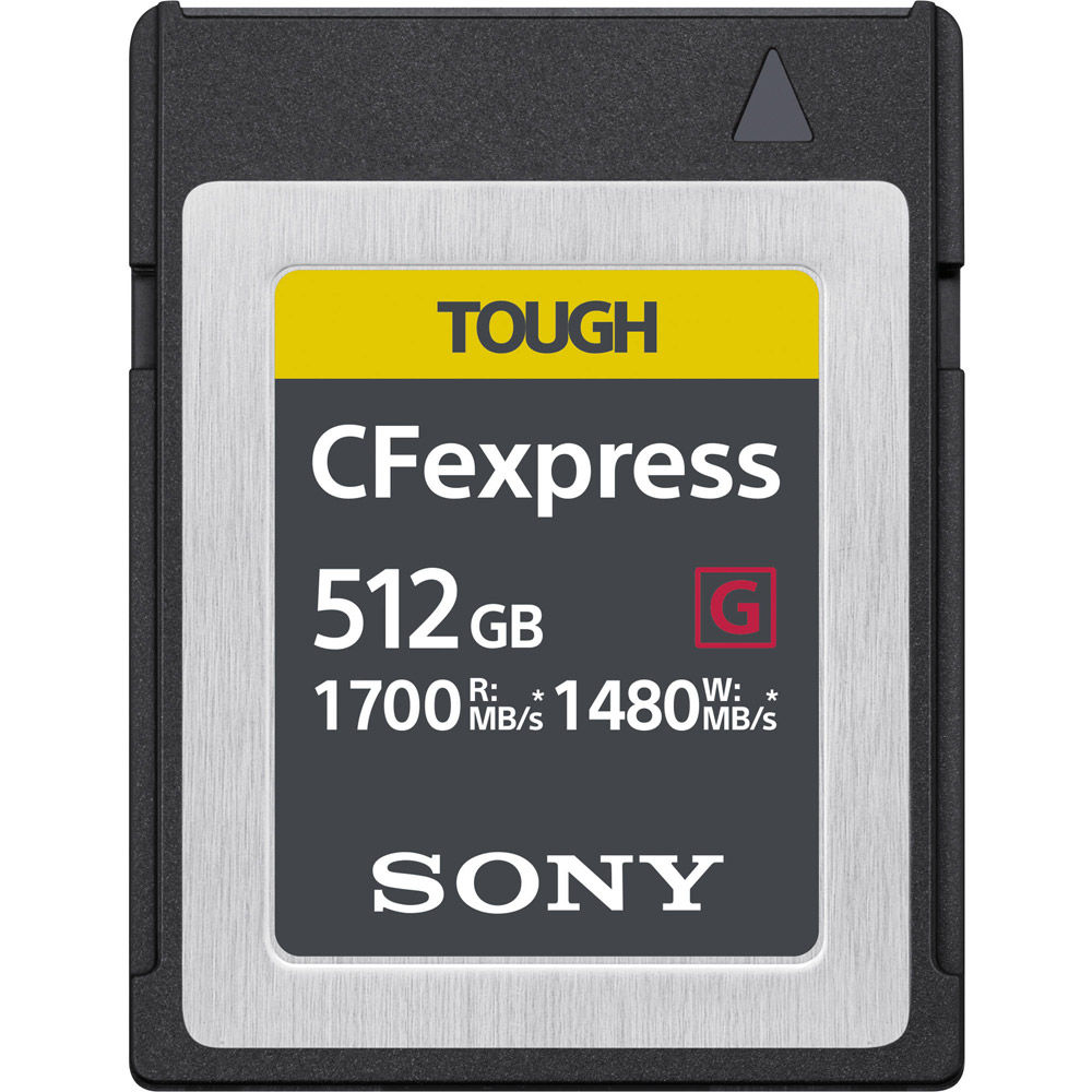 Sony 512GB CFexpress Type B Card, 1700MB/s read & 1480MB/s write speeds