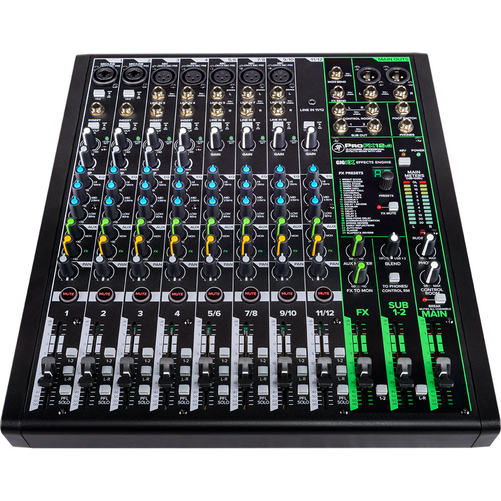 Mackie 12 Channel Professional Effects Mixer with USB. MAC 