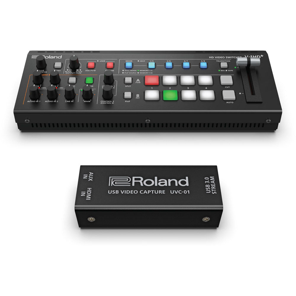 Roland V-1HD+ Compact Streaming Bundle with UVC-01