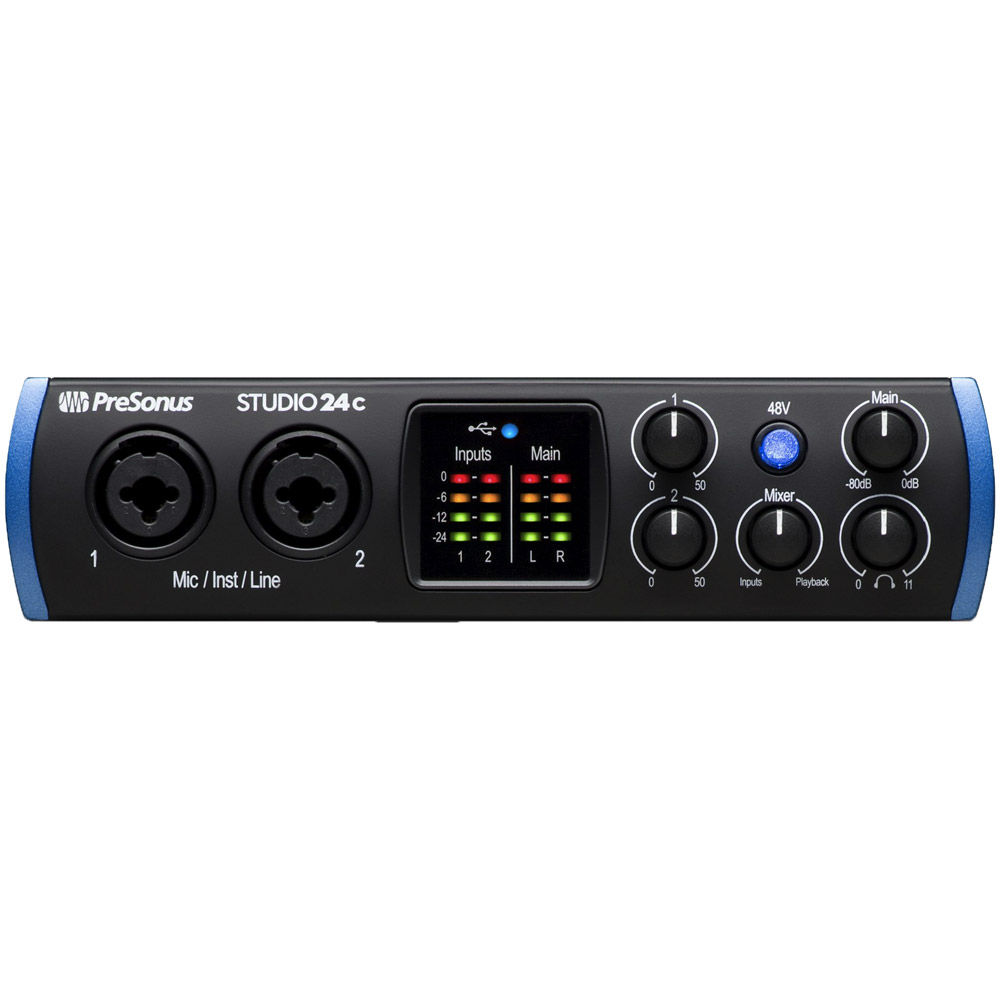 PreSonus Audio USB-C bus-powered, 2x2 audio interface for Mac® and Windows