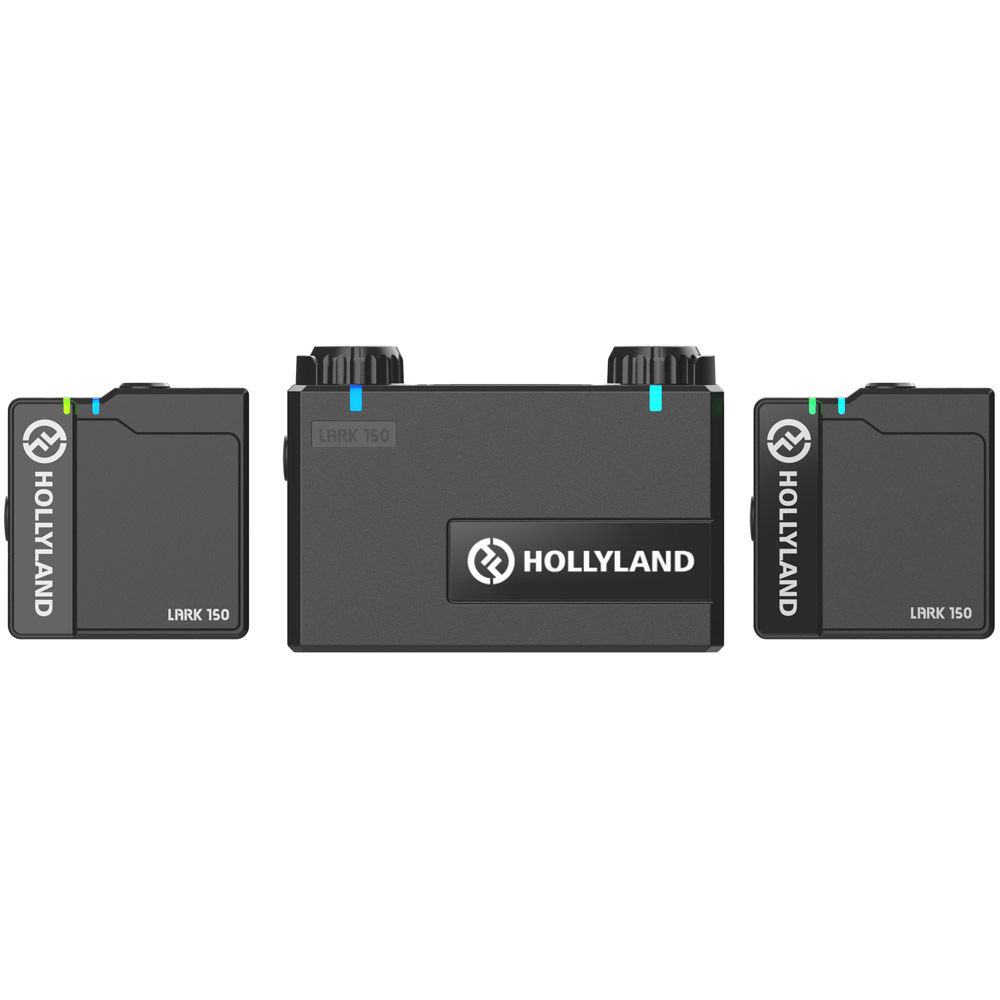 Hollyland LARK MAX Duo 2-Person Wireless Microphone System (2.4 GHz, Black)  with 2x Omnidirectional Lavalier